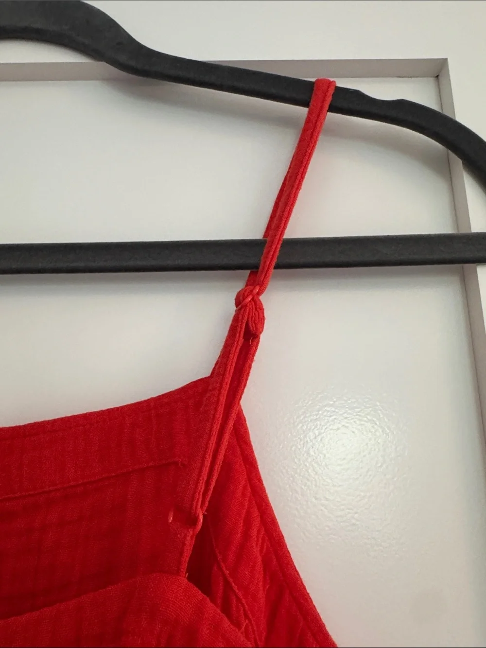 LOFT Red Tiered Swim Coverup Sundress
